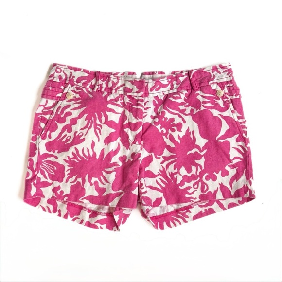 J crew white/ pink printed “city fit” chino shorts ❤️ - Picture 2 of 6